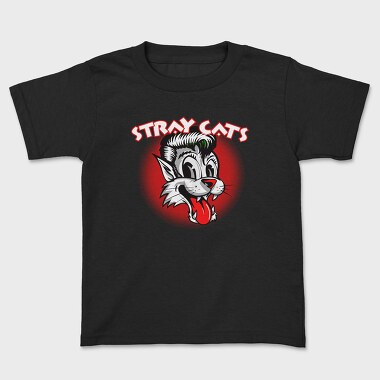 Stray Cats Red Eyes Animal Eyes, Tricou Copii