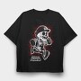 Super Mario Skeleton Blood Splatter, Tricou Oversize Barbati (Unisex)