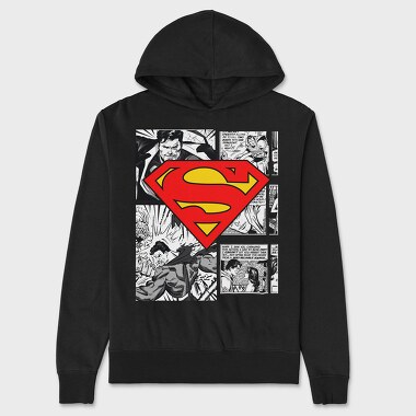 Superman Secret Identity Eyes, Hanorac Oversize Barbati (Unisex)