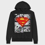 Superman Secret Identity Eyes, Hanorac Oversize Barbati (Unisex)