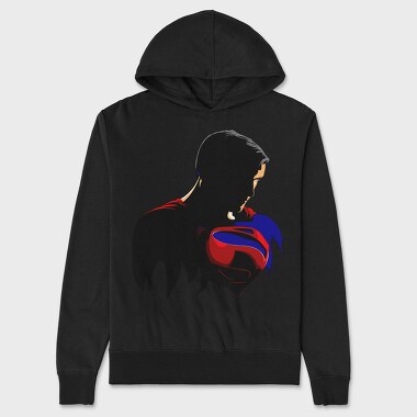 Superman Silhouette Back 99, Hanorac Oversize Barbati (Unisex)