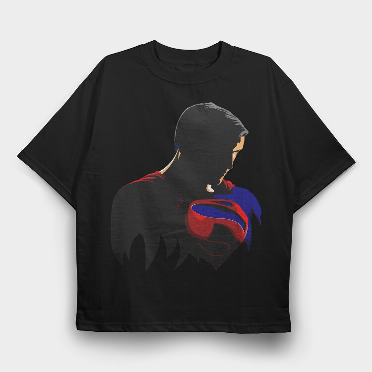 Superman Silhouette Back 99, Tricou Oversize Barbati (Unisex)