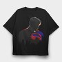 Superman Silhouette Back 99, Tricou Oversize Barbati (Unisex)