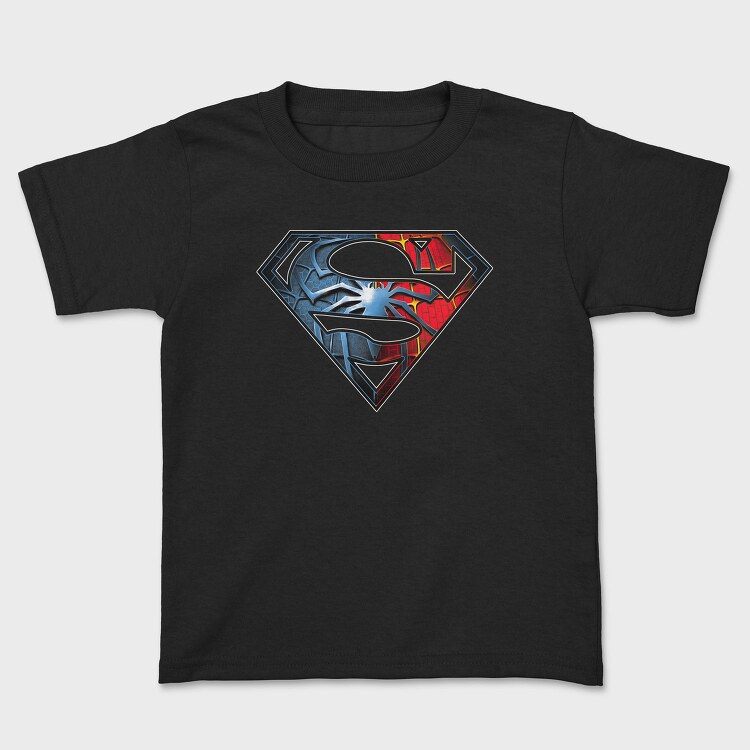 Superman Spiderman Crossed Suit Eyes, Tricou Copii