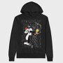 Sylvester Tweety Comic Art Urban Eyes, Hanorac Oversize Barbati (Unisex)