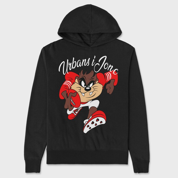 Taz Devil Football Eyes 99, Hanorac Oversize Barbati (Unisex)