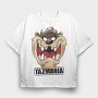 Tazmania Taz Anger Animal Eyes, Tricou Oversize Barbati (Unisex)