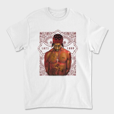Tupac Tribute Paisley Tattoo 1971 1996, Tricou Barbati (Unisex)