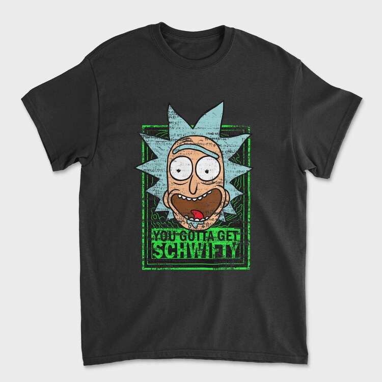 Zombie Rick Morty Eyes Blood 99, Tricou Barbati (Unisex)