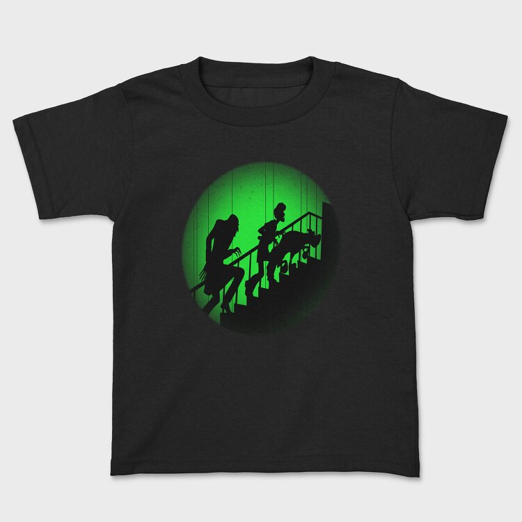 Zombie Walking Stairs Ghoul Green Light, Tricou Copii