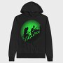 Zombie Walking Stairs Ghoul Green Light, Hanorac Oversize Barbati (Unisex)
