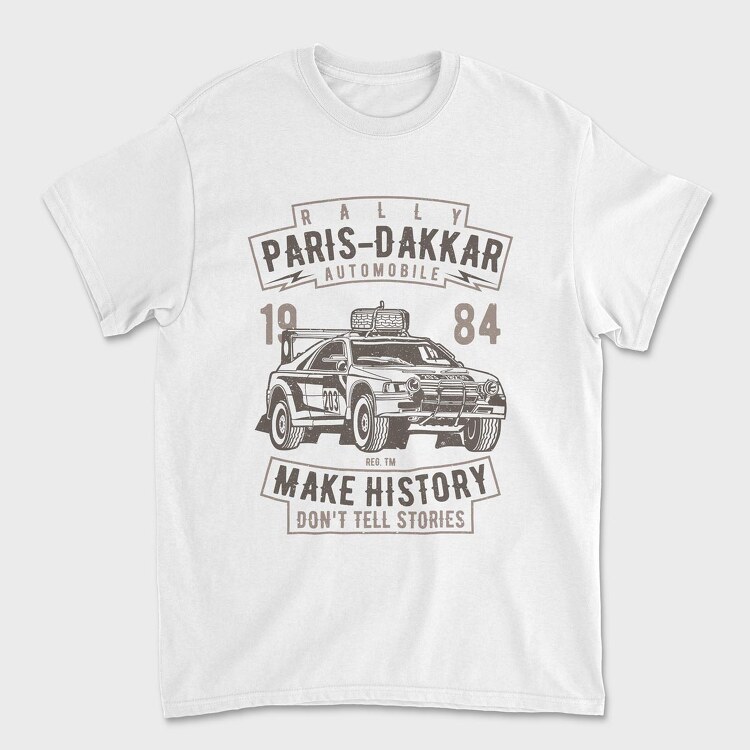 Rally Paris Dakar Automobile, Tricou Barbati (Unisex)