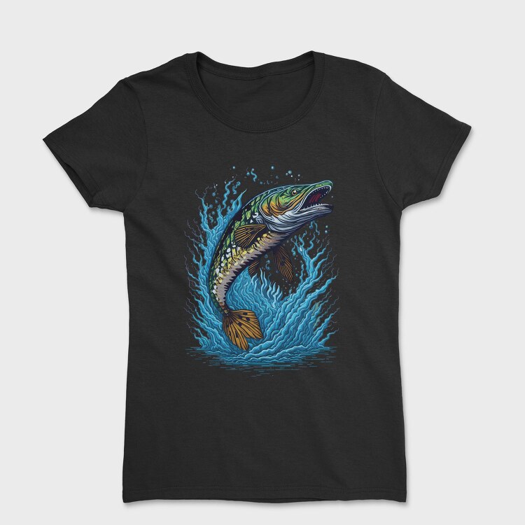 Pike Fish Jump, Tricou Femei