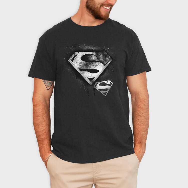 Superman Spray Paint Splash, Tricou Barbati (Unisex)