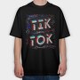 Tiktok Music Grunge Art, Tricou Oversize Barbati (Unisex)