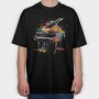 Piano, Tricou Oversize Barbati (Unisex)