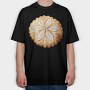 Pumpkin Watercolor Flower, Tricou Oversize Barbati (Unisex)