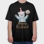 Polar Bear Party Flower, Tricou Oversize Barbati (Unisex)