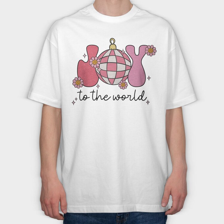 Pink Retro Joy, Tricou Oversize Barbati (Unisex)