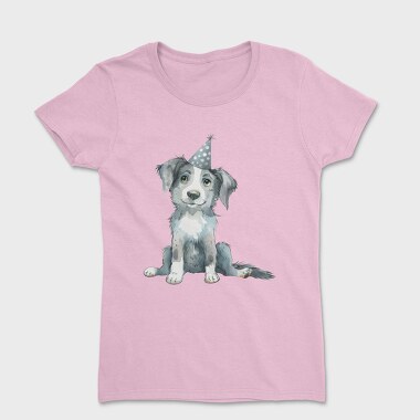 Puppy Party Hat, Tricou Femei