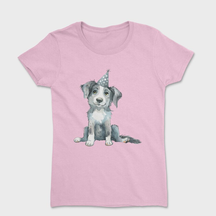 Puppy Party Hat, Tricou Femei