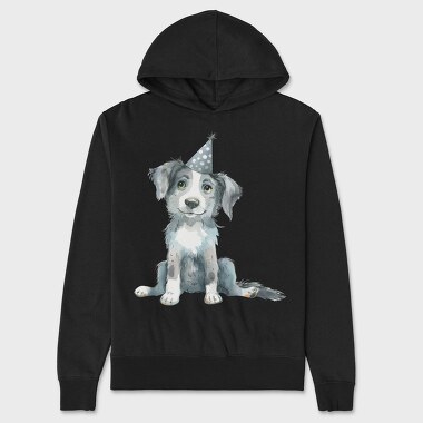 Puppy Party Hat, Hanorac Oversize Barbati (Unisex)