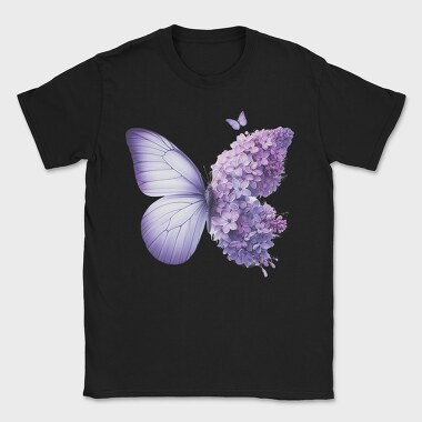 Purple Butterfly Flowers, Tricou Barbati (Unisex)