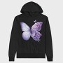 Purple Butterfly Flowers, Hanorac Oversize Barbati (Unisex)