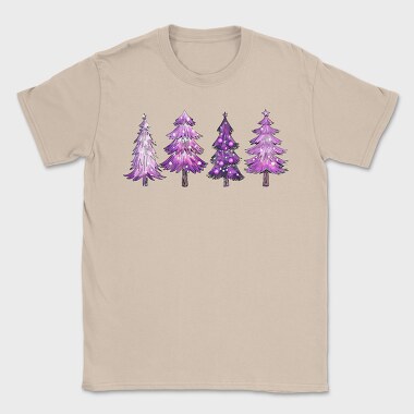 Purple Christmas Trees, Tricou Barbati (Unisex)