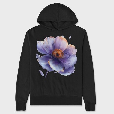 Purple Flower Glow, Hanorac Oversize Barbati (Unisex)