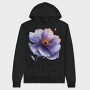 Purple Flower Glow, Hanorac Oversize Barbati (Unisex)