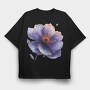 Purple Flower Glow, Tricou Oversize Barbati (Unisex)