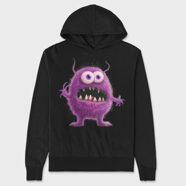 Purple Monster Eyes, Hanorac Oversize Barbati (Unisex)