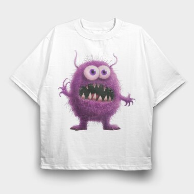 Purple Monster Eyes, Tricou Oversize Barbati (Unisex)
