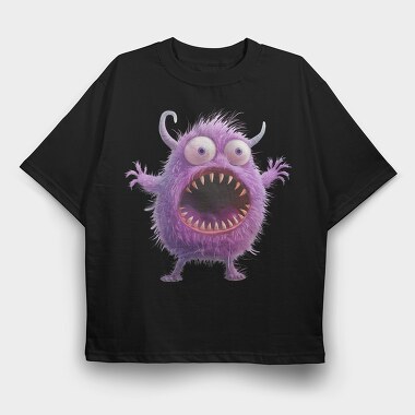 Purple Monster Giggle, Tricou Oversize Barbati (Unisex)