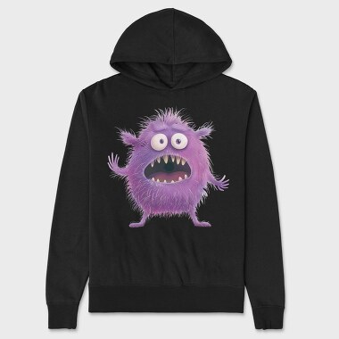 Purple Monster Mouth, Hanorac Oversize Barbati (Unisex)