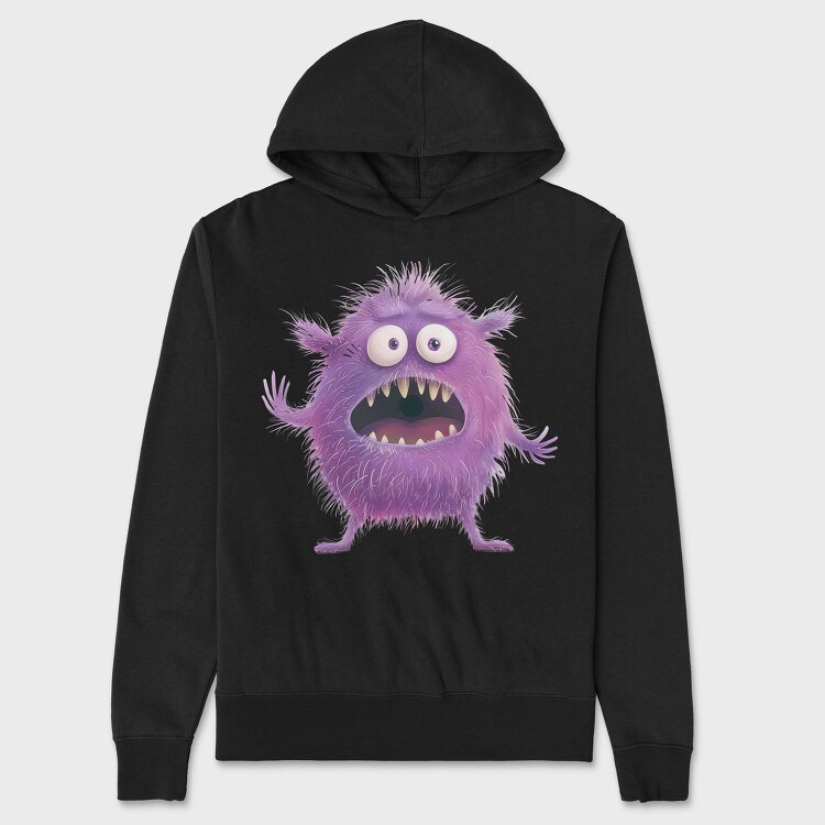 Purple Monster Mouth, Hanorac Oversize Barbati (Unisex)