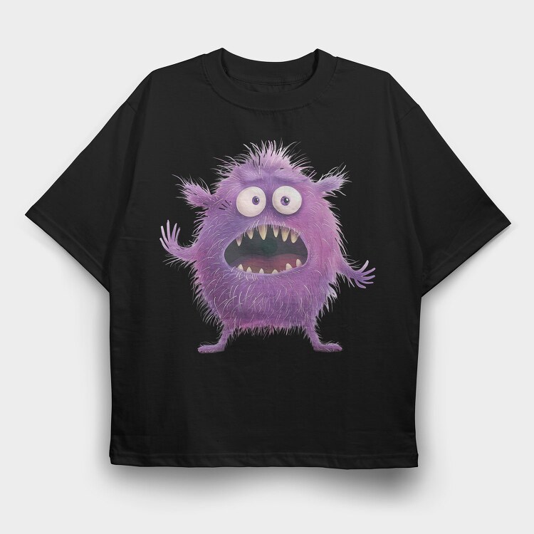 Purple Monster Mouth, Tricou Oversize Barbati (Unisex)