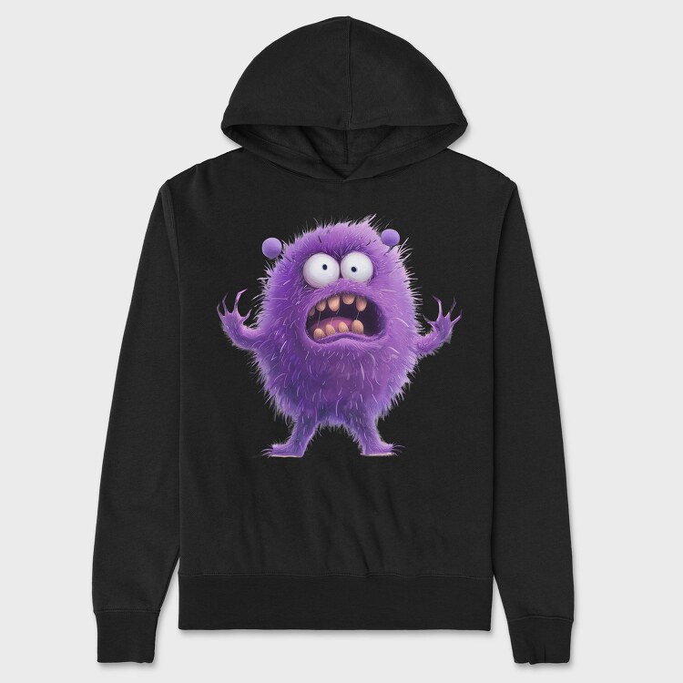 Purple Monster Roar, Hanorac Oversize Barbati (Unisex)