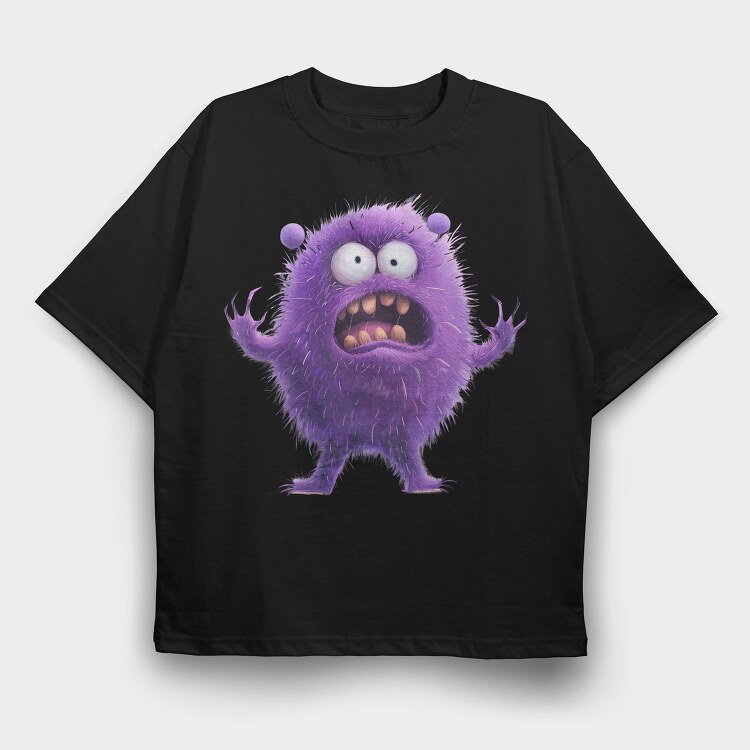 Purple Monster Roar, Tricou Oversize Barbati (Unisex)