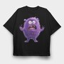 Purple Monster Roar, Tricou Oversize Barbati (Unisex)