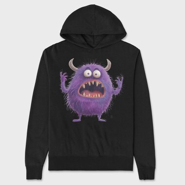 Purple Monster Smile, Hanorac Oversize Barbati (Unisex)