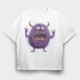 Purple Monster Smile, Tricou Oversize Barbati (Unisex)