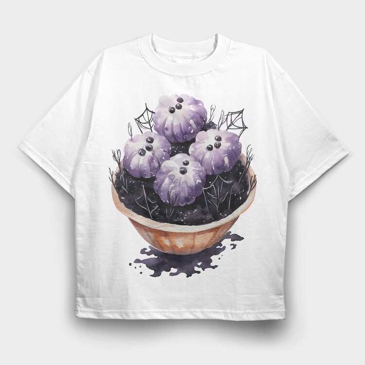 Purple Pumpkin Bowl, Tricou Oversize Barbati (Unisex)