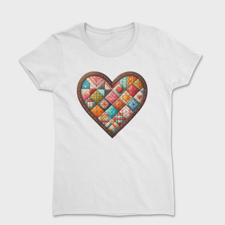 Quilted Hearts Sublimation, Tricou Femei