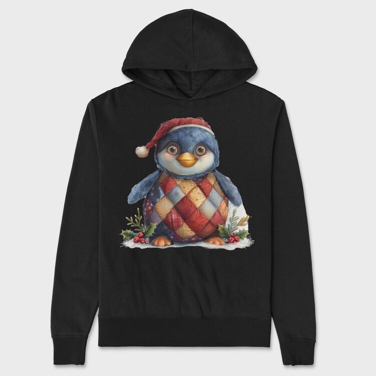 Quilted Penguin Christmas, Hanorac Oversize Barbati (Unisex)