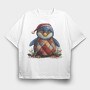 Quilted Penguin Christmas, Tricou Oversize Barbati (Unisex)