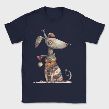 Quirky Christmas Dog, Tricou Barbati (Unisex)