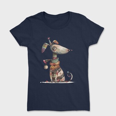 Quirky Christmas Dog, Tricou Femei