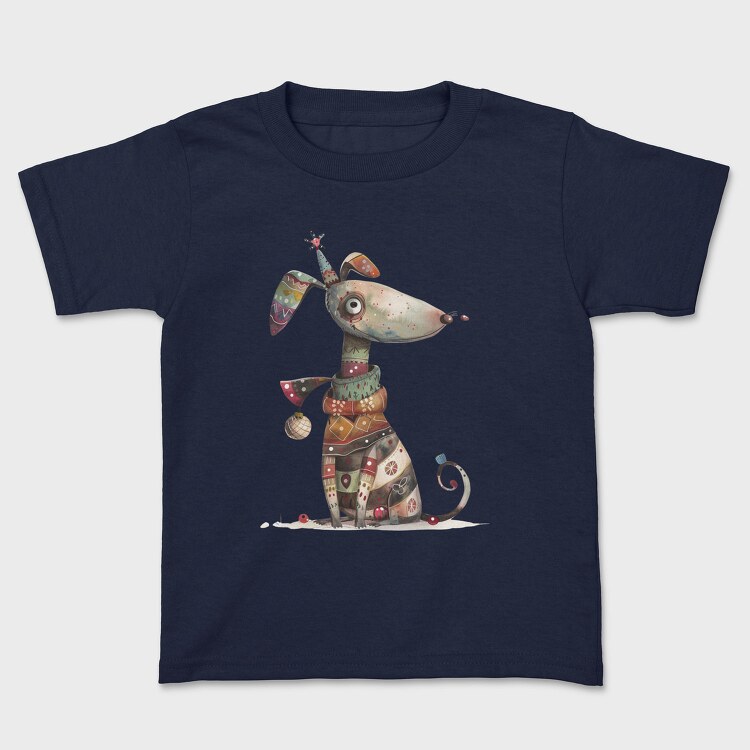 Quirky Christmas Dog, Tricou Copii